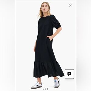 Marcella black Olivia Mixed Media Midi Dress size large